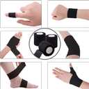 BQTQ 108 Rolls Self Adhesive Bandage - 2 Inch Black Self Stick Bandage Tape - Athletic Wraps for Wrist & Ankle - Swelling & Sprains (Black)