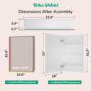 TokeShimi 24x32 Mirrored Medicine Cabinet Recessed or Wall Mount, Aluminum Tempered White Bathroom Medicine Cabinet with Mirror with Stepless Adjustable Storage Metal for Modern Farmhouse