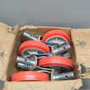 BestEquip 4 Pack Scaffolding Caster Wheels 8 x 2 Inch with Dual Locking Rubber Swivel Caster 360 Degrees Heavy Duty Casters 1100LBS Capacity per Wheel