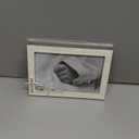 Baptism Script With Jewel Tone Cross Swirled Ivory 7.25 x 5 Zinc Photo Frame