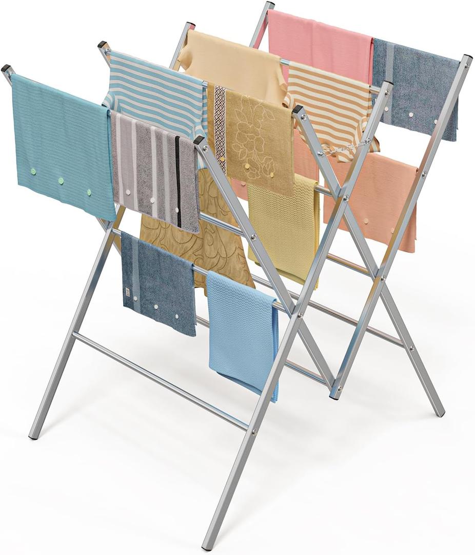 Whitmor Oversized Metal Drying Rack, Silver (36 in)