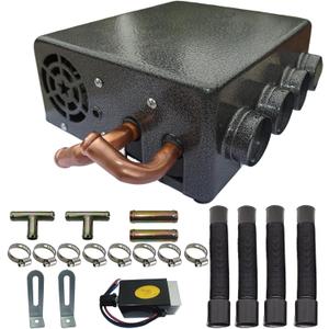 XuSha 8000 BTU 4 Ports 12 Volt Universal Car Truck Fan Heater Air Heater Diesel Portable Parking Heater Low Profile Universal Auxiliary Cab Heater