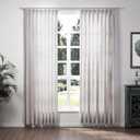 ChadMade Polyester Linen Blend Pinch Pleated Curtain Unlined Room Darkening Drape for Living Room Office Room Dining Room Sliding Glass Door, 52" W x 63" L, 1 Panel, Light Khaki, Tallis Collection 1Pcs