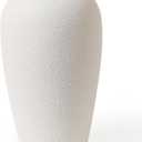 Kokrose Rustic Cream Ceramic Vase, 11.8" Vintage Clay Tall Floor White Terracotta Vase for Table Centerpieces, Large Textured Farmhouse Decorative Vases for Home Decor