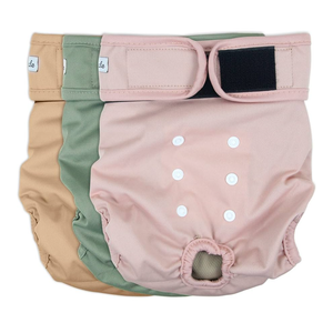 Washable Female Dog Diapers - Premium Reusable Diapers for Doggie in Heat - Highly Absorbent Dog Diapers Female for Pet Incontinence with Adjustable Snaps (Pink, XL)