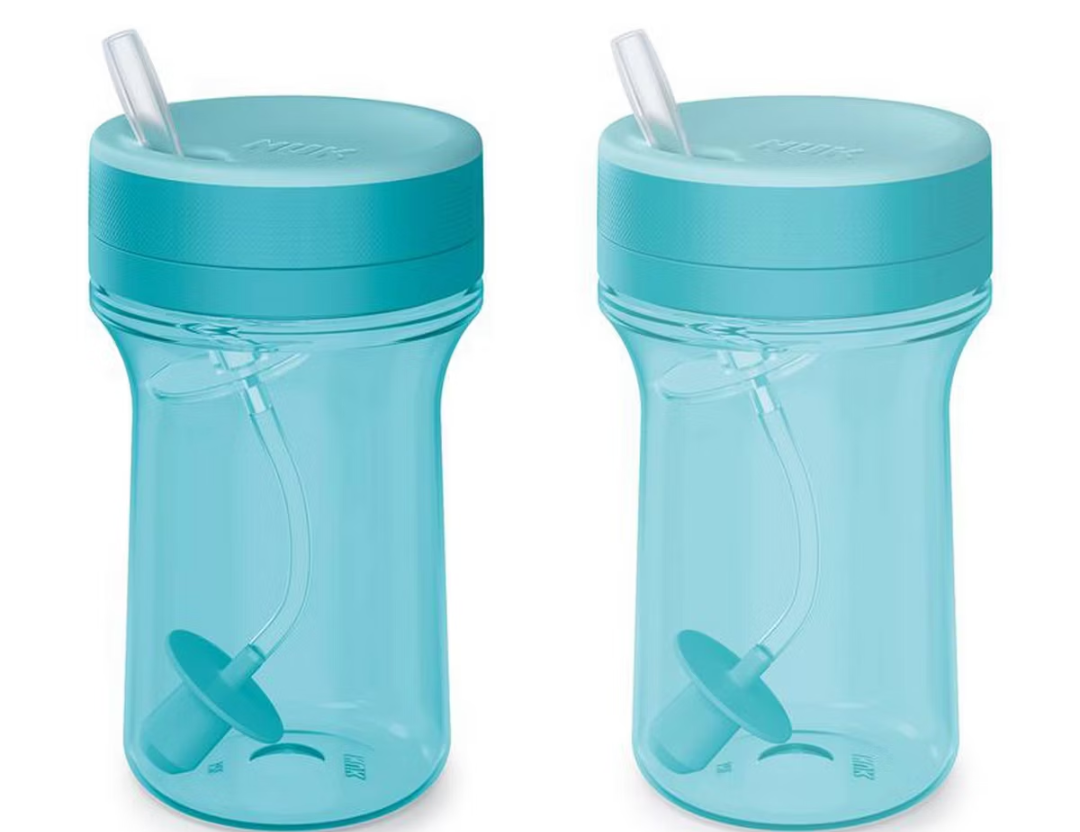 NUK Everlast Weighted Straw Cup, 10 oz. | SuperDurable Leakproof Toddler Sippy Cup 2