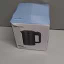 0.6L Small Electric Tea Kettle Lightweight, 20 Ounce Double Wall Hot Water Boiler Stainless Steel Auto Shut-off, 120V Portable Travel Electric Kettle Fast Boil for Tea and Coffee,White