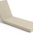 Summsun Chaise Lounge Cushions Outdoor  - Waterproof and Fade Resistant Sun Lounger Replacement Cushion - Patio Lounger Pads with Removable Cover for Pool, Deck, Lawn, Cream, 72" x 21" x 3" | 1 Pack