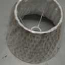 Small Lamp Shade 5" Top x 9" Bottom x 7" Slant Height, Lamp Shades for Table Lamps,Barrel Replacement Lampshade(Spider Fitter), Modern Fabric Pleated Lampshades for Table Lamp 1 Pack(Brown Floral)