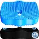 Gel Seat Cushion for Office Chair 3.54in Thick Ergonomic Gel Chair Cushion Seat Pad for Long Sitting Relieve Sciatica Back,Pressure Sore Ulcer Pain,Seat Cushion for Wheelchair Office Chairs Car Seats (X-Large, Blue)