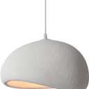 JAYMP 30cm Mini Size Wabi Sabi Pendant Light for Dining Room Kitchen Island Hallway Modern Hanging Lamp E26 Base Japanese Style Bird Nest Shape Lighting Fixture (Matte White,B Shape, 11.8 Small Size)