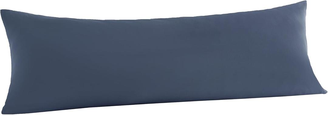 JELLYMONI Pillowcase Body 1pc Cotton Envelope Pillow Cover Blue 2054in Bed Pillow Case 100% Washed Cotton Soft Breathable (Pillows are not Included)