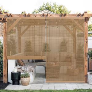 LazBlinds Cordless Roller Shades for Outdoor, Exterior Light Filtering Roll up Shades, Hanging Sunscreen for Patio, Balcony Indoor/Outdoor Porch, 26'' W x 64'' H, Natural