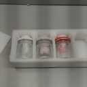 Qinyoung 4 Pcs 16 oz Valentine's Day Glass Candy Jars Clear Valentines Containers with Ceramic Heart Lid Cute Decorative Storage Jars for Cookie Chocolate Nut(Pink,Red,Light Pink,White,Classic Heart)