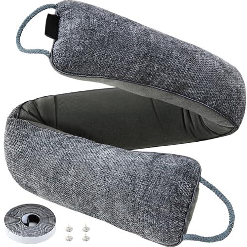 Weighted Door Draft Stopper Under Door Noise Blocker Front Door Insulation Door Draft Guard Weatherproof Strip Energy Efficient Door Accessory (Grey, 32inch)