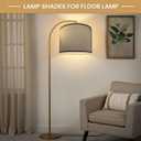 Lampshades Set of 2, 13" Top x 13" Bottom x 10" High Drum Lampshade,Traditional Lamp Shade, Assembly Required, Medium-sized Lampshades for Table Lamp, Floor Lamp, Bedside Lamp,Gray