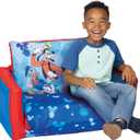 Mickey Mouse Kids Sofa Bed, Children's 2-in-1 Flip Open Inflatable Comfy Couch to Lounger, Toddler Nap Mat, Kids Couch Sofa for Boys and Girls Playroom
