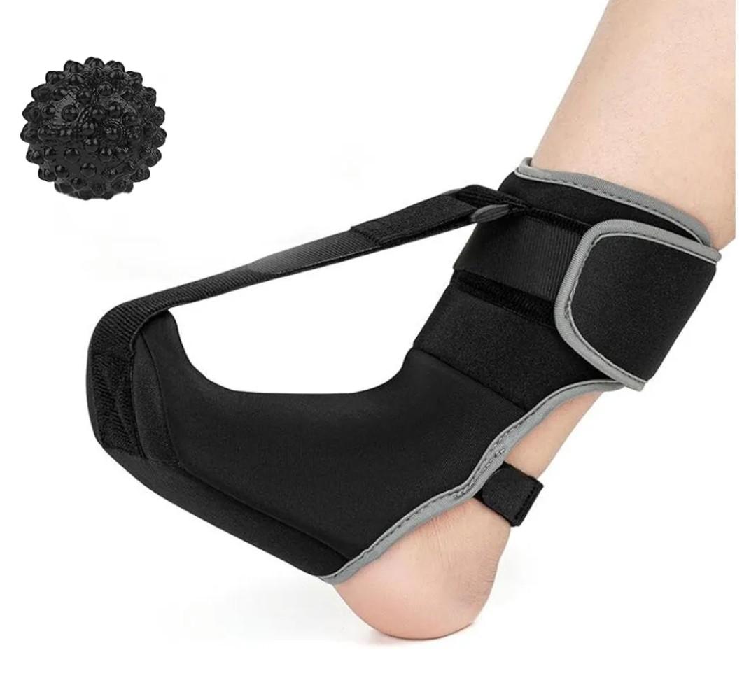Plantar Fasciitis Night Splint Sock: Unisex Plantar Fasciitis Brace with Massage Ball for Foot Pain Relief by Plantar Fasciitis Achilles Tendonnitis Foot Drop Heel Spur Flat Arch (M/L)