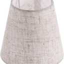 Lurrose Small Fabric Lampshade 5.5X5.5X5 Inch Black Linen Lamp Shade for Table and Floor Lamps Dust Cover Lamp Accessory