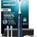 Philips Sonicare 6700 Series Electric Toothbrush, Pressure Sensor, 9 Brushing Settings, SmarTimer, BrushPacer, 21-Day Runtime, Travel Case, for Gum Health & Sensitive Teeth, Navy Blue, HX7413/05