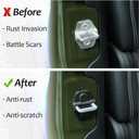 Oudesi 4PCS Car Door Lock Cover ABS Plastic Protector, Specific Options for Jeep Wrangler JL JLU 2018-2025, Jeep Gladiator JT 4XE 392, Door Lock Cover Buckle Matte Black