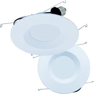 High Performance LED Light, A7/5 CCT Dimmable, Baffle Design, 5/6" Downlight, 14 Watt, 1200 Lumens, 5 Color Temperature Adjusment, Easy to Install, ES Qualified, UL Listed (1) White