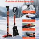 VEVOR Snow Shovel and Snow Brush, 42 in Extendable Snows Broom & Ice Scraper with 180 Pivoting Brush Head, Non-Slip Grip, Portable Winter Snows Removal Tools for Cars Trucks SUVs Vehicle