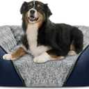 X-Large Dog Bed Rectangle Washable Orthopedic Soft Calming Sleeping Durable Pet Cuddler with Anti-Slip Bottom