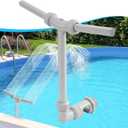 Pool Fountain - Dual Spray Water Fountains for Above Ground/Inground Pools, High-Pressure Waterfall & Pool Sprinkler Fountain, Pool Accessories for Inground Pools & Above Ground Pool Accessories (Gray)