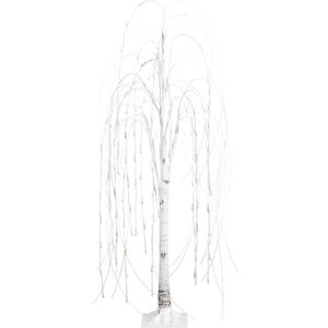 Nearly Natural 4ft. Pre-Lit Artificial White Weeping Willow Tree with 120 Warm White LED Lights