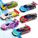 HyDren 12 Pcs Color Change Cars Toy Vehicles in Water Color Changing Bath Toys Car Goodie Bags Fillers Funny Gift for Kids Toddlers Themed Party Favors