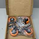 3 Inch Caster Wheels 1600Lbs, Threaded Stem Casters Set of 4 Heavy Duty, 1/2"-13 x 1 (Screw Diameter 1/2", Stem Length 1"), Safety Dual Locking Industrial Castors, Wheels for Cart, Furniture