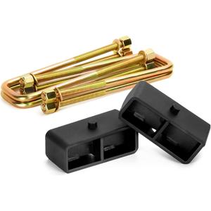 KSP 2" Rear Lift Kits for Silverado Sierra 1500 2007-2024, 2pcs Lift Block with 4pcs Extended Square U Bolts Rear Lift Sets Compatible With Chevy GMC, 2inch Rear Chassis Leveling Lift Kit