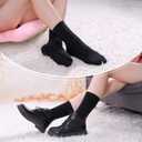 LINEMIN Wool Socks for Women Winter Warm Hiking Thick Warm Cozy Boot Crew Gift Socks 5 Pairs (Black)