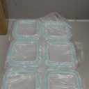 Small Glass Containers 6 Pack, 6 oz Reusable, Airtight, Leakproof Mini Food Storage Containers with Lids