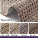 DEXI Front Entryway Door Mat Non Slip 36x60, Washable Entry Way Mats Inside Entrance Low Profile, Welcome Doormat Dirt Trapper for House Floor Home Porter Hall Backdoor Area, Light Taupe