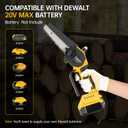 6 Inch Mini Chainsaw Brushless Tree Trimmer with DEW 20V Extension Pole, Tree Saw for Trimming Pruning (Tool Only)
