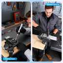 Bench Vise 2.5 inch Table Clamp On Vise,360 Swivel Base Heavy Duty Home Vice Bench Vise For Workbench Clamp Vise for Woodworking,Metalworking, Cutting Conduit, Drilling, Sawing