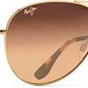 Maui Jim Men's and Women's Mavericks Polarized Aviator Sunglasses - Gold/Hcl Bronze Polarized