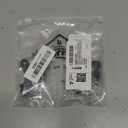 HOMOTEK 2 Pack Hinge Pin Black Door Stopper,Adjustable Deluxe Heavy Duty Door Stopper 2-1/2"x1-3/4,with Black Rubber Bumper Tips