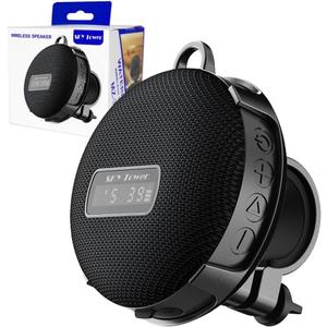 Upgraded Compact Portable Bluetooth 5.0 Wireless Bike 5W/8W Stereo Speaker, IP67 Waterproof Outdoor &10h Play Time, Advanced Class D Amplifier & Built-in Weighty Bass (8W with Speedometer)