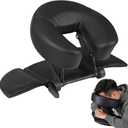 Face Down Tabletop Massage Kit, Adjustable Massage Table Headrest, Ergonomic Face Cradle Pillow with Arm Rest Pads, Breathable Memory Foam Face Pillow for Desk Bed Spa Table, 11 x 7.1 in