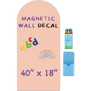 HeatPomelo Arch Magnetic Wall Decal  40" x 18" Matte Finish Chalkboard Sticker for Wall  Magnetic Board for Playroom, Home Classroom(Camel Blush)