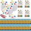 30 Sets Back to School Mini Watercolor Paint Set Bulk | Watercolor Paint Palettes with Brushes, Crayons, This School Year Is Going to Be Colorful Greeting Cards, Classroom Rewards