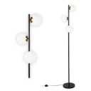 YHTlaeh Floor Lamp Modern 3 Globe for Living Room Bright Lighting LED Standing Light for Bedrooms Offices (Black)