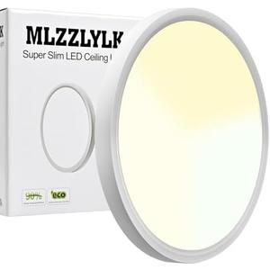 20 inch LED Flush Mount Ceiling Light Fixture,48W Super Slim Large LED Ceiling Light 4800LM,3000K/4000K/6000K CCT Selectable,Close to Ceiling Round Flat Panel light for Bedroom,Kitchen,Living Romm