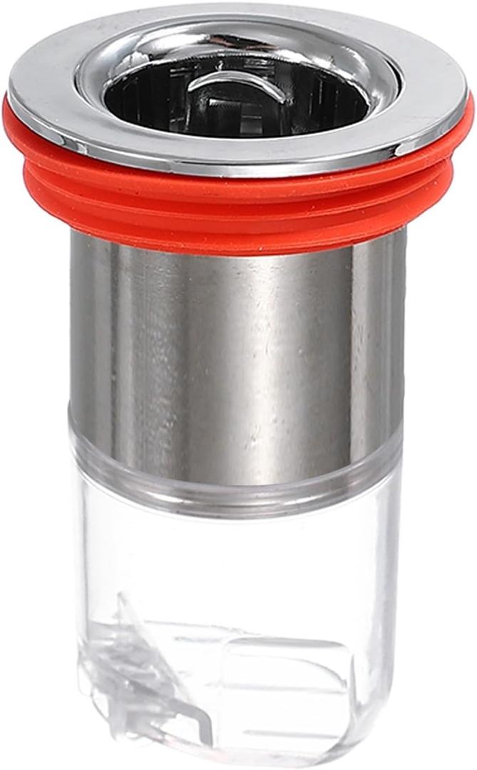Uxcell 3" Odor Proof Floor Drain, Floor Drain Shower Plug Drain Backflow Preventer Suitable for Pipes Tubes Bathroom Kitchen, Red Silver/Transparent