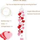 Valentine's Day Decor Love Wind Chimes Decorations Paper Heart Chandeller Ideas