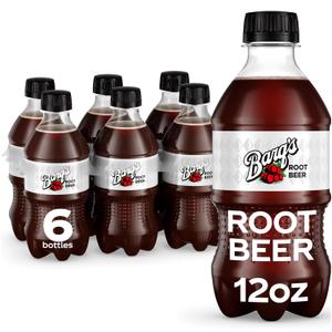 Barq's Root Beer Soda Soft Drink Bottles, 12 fl oz, 6 Pack | Carbonated, old-fashioned, sarsaparilla-style, EXP: JUL/06/2026