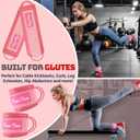 2 x Glitter Ankle Straps for Cable Machine, Women's Glute Kickback Attachments, Gym Cable Straps for Booty Workout, Leg Extension & Hip Abductors